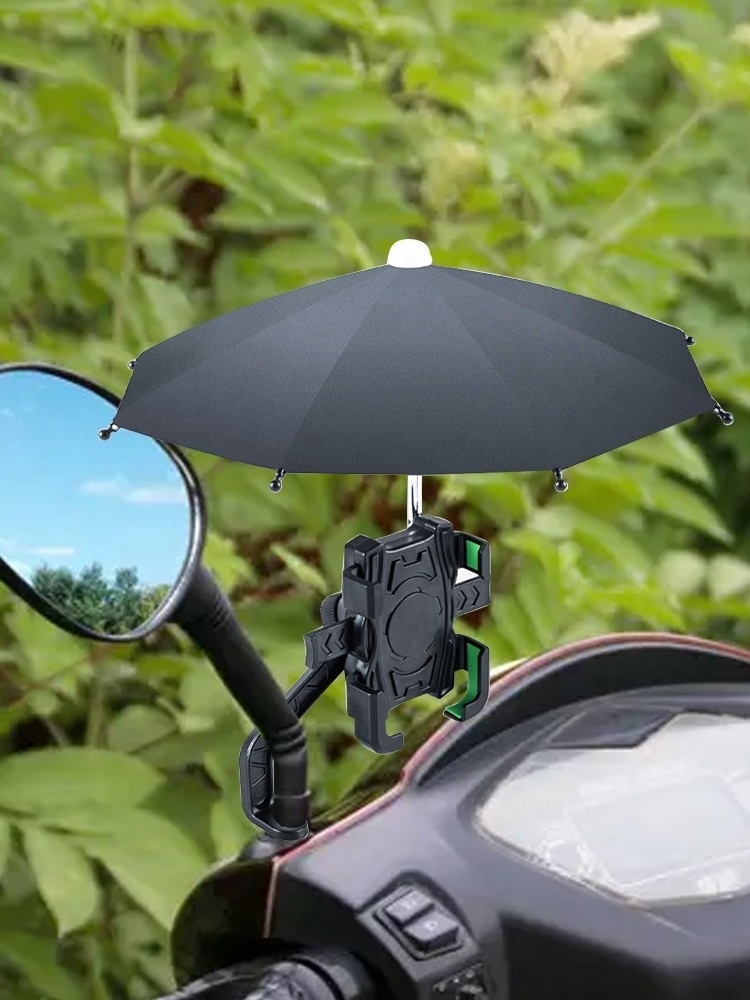 Hot Selling Umbrella Bike Phone Holder Motorcycle Mini Lightweight Anti-permeability Sunshade Umbrella Bracket