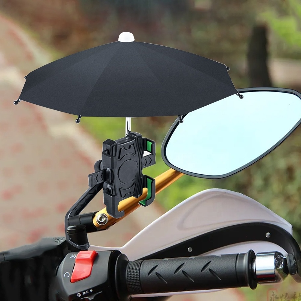 Hot Selling Umbrella Bike Phone Holder Motorcycle Mini Lightweight Anti-permeability Sunshade Umbrella Bracket