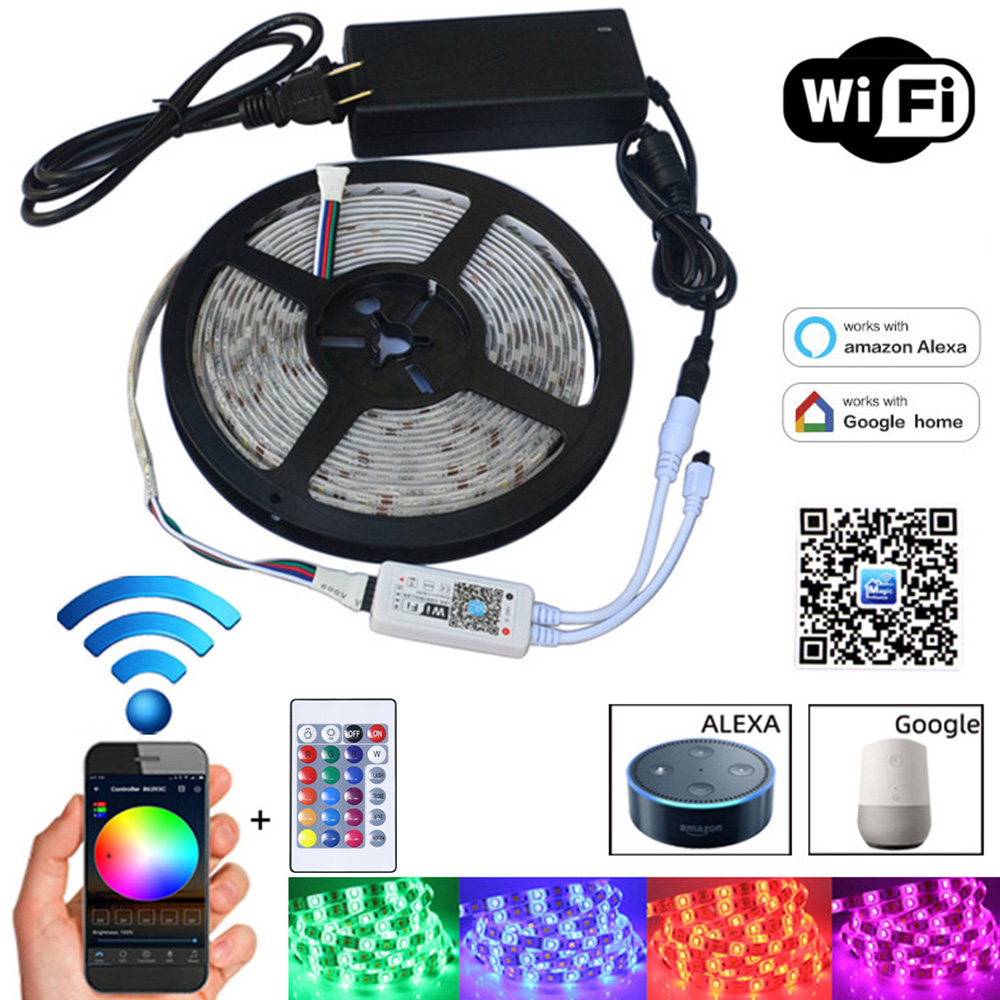 Home Tuya Wifi IP65 Flexible Holiday Lighting Strip Lights Waterproof LED Strip Light Strip/luces Led/rgb Theme Park 80 70 PCB