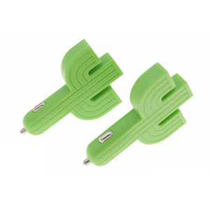 Universal Cactus Shape 3 Ports USB Mobile Qi Car Cell Phone Charger For Iphone