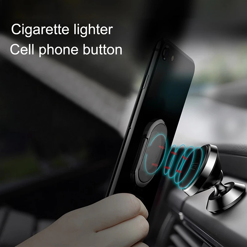 Cigarette Lighter Car Mount Stand Rechargeable Ring Buckle Socket Grip Cell Phone Bracket Ring Phone Holder