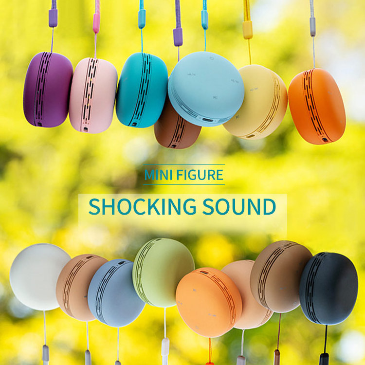 Portable Multi- Color Wireless Subwoofer Bluetooth Small Speaker Macaron Speaker Lock and Load Spray Gift Mini Speaker