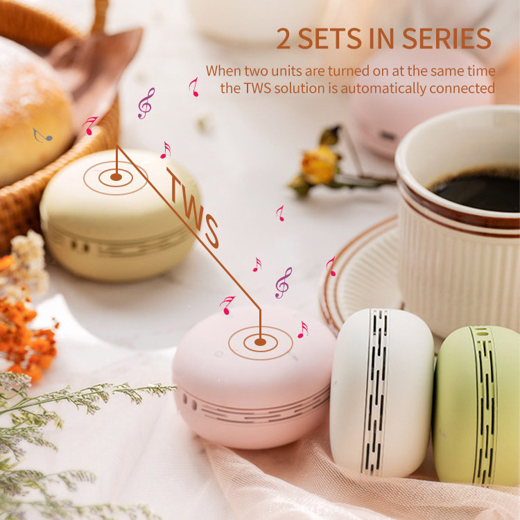 Portable Multi- Color Wireless Subwoofer Bluetooth Small Speaker Macaron Speaker Lock and Load Spray Gift Mini Speaker