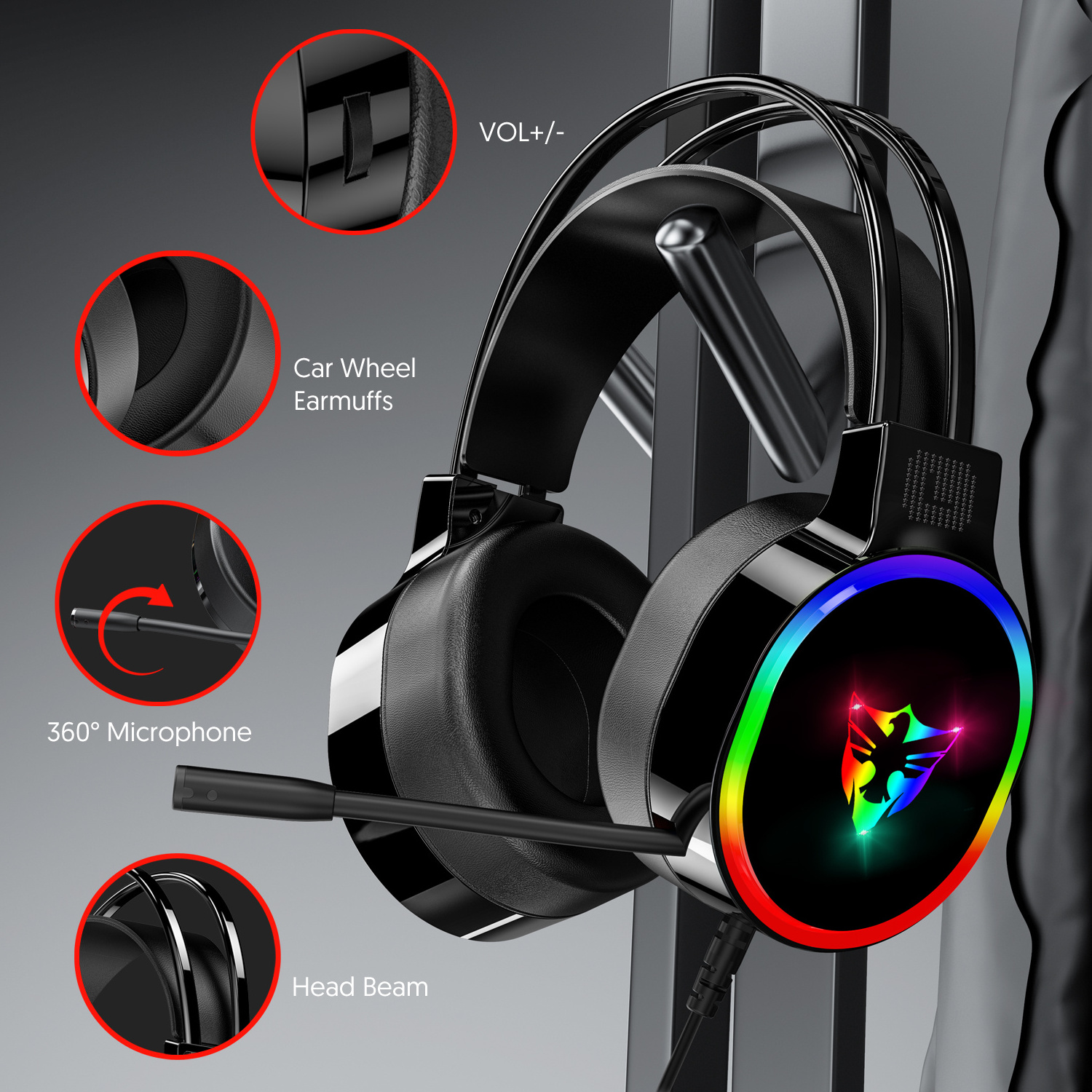 Game Headphones Gaming Headsets Bass Stereo Over-Head Earphone PC Laptop FPS Microphone Wired Headset For Computer PS4 Xbox