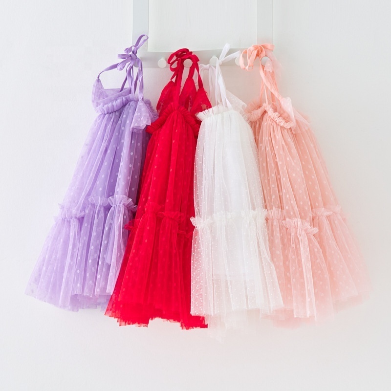 Tulle Layered Tutu Princess Glitter dot Dress Baby Girl Toddler Birthday Cake Smash girls Dresses