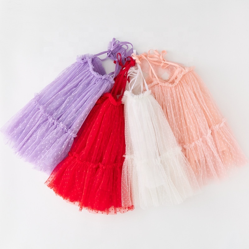 Tulle Layered Tutu Princess Glitter dot Dress Baby Girl Toddler Birthday Cake Smash girls Dresses