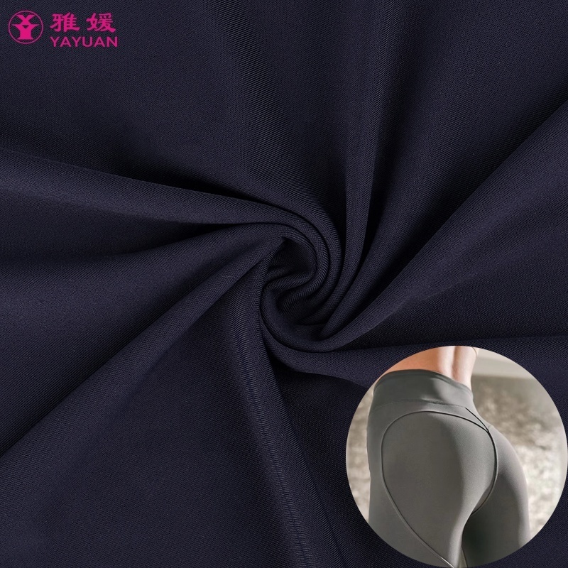 Knit double sided yoga wear shape wear brushed nylon and spandex fabric 83% nylon 17% spandex fabric