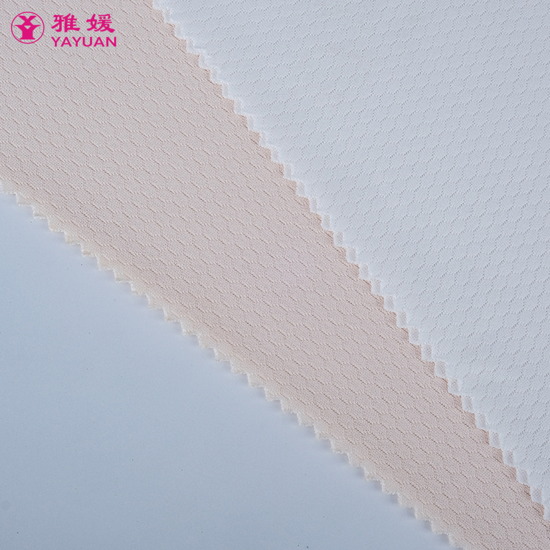 100% Polyester Waffle Hexagonal Grid Lightweight  Kit Sportswear Fabric Activewear Mesh Fishnet Knitted Brocade Fabric