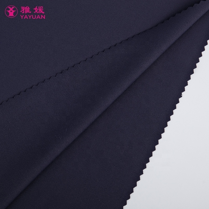 Knit double sided yoga wear shape wear brushed nylon and spandex fabric 83% nylon 17% spandex fabric