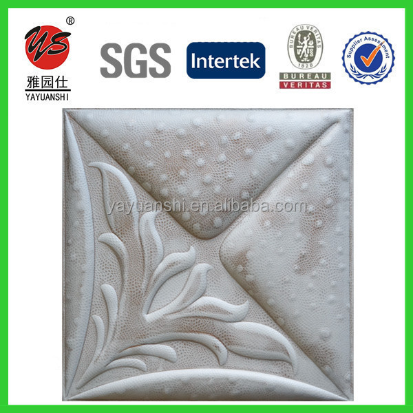 PU leather 3D decorative wall panel