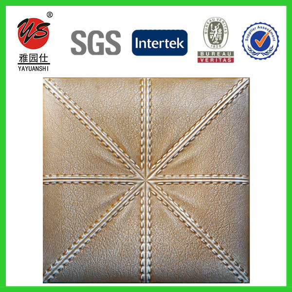 PU leather 3D decorative wall panel