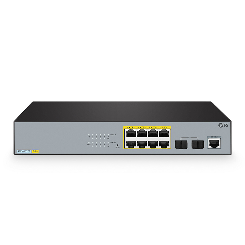 8 10/100Mbps Port Poe Switch with 2 Gigabit Uplink Port Al Poe Switch for CCTV media converter fiber optical