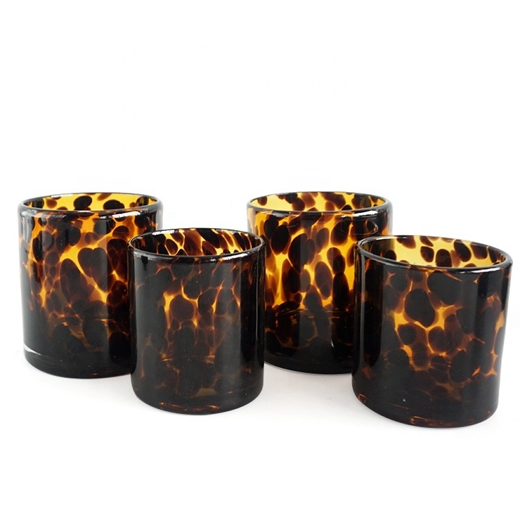 2020 New design hand blown glass candle holders luxury candle vessels for candle making