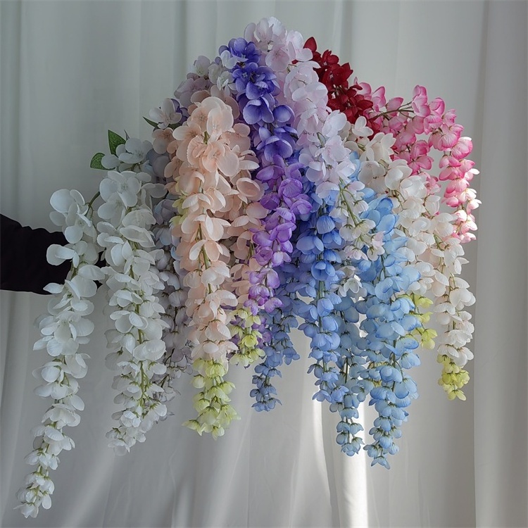 YR 3234 Floral Arrangement Cassia Fistula Wisteria Artificial Flowers Wedding Ceiling Decoration Hanging