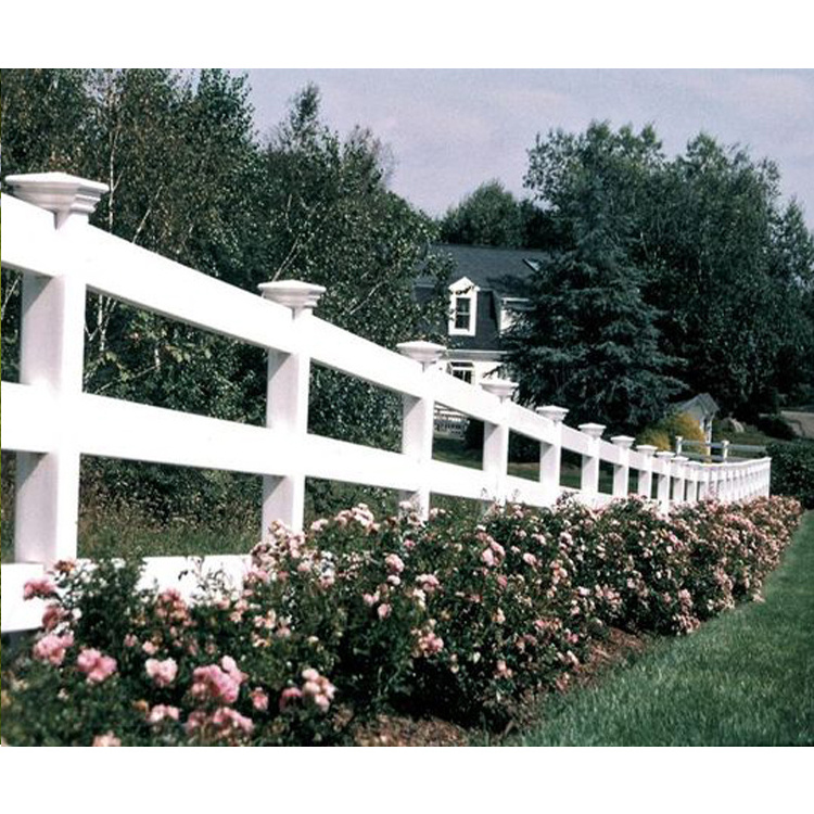 Eco friendly 100% Pure Virgin Vinyl 3-rail PVC Horse Fence