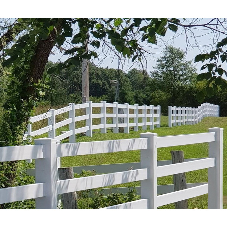 Eco friendly 100% Pure Virgin Vinyl 3-rail PVC Horse Fence