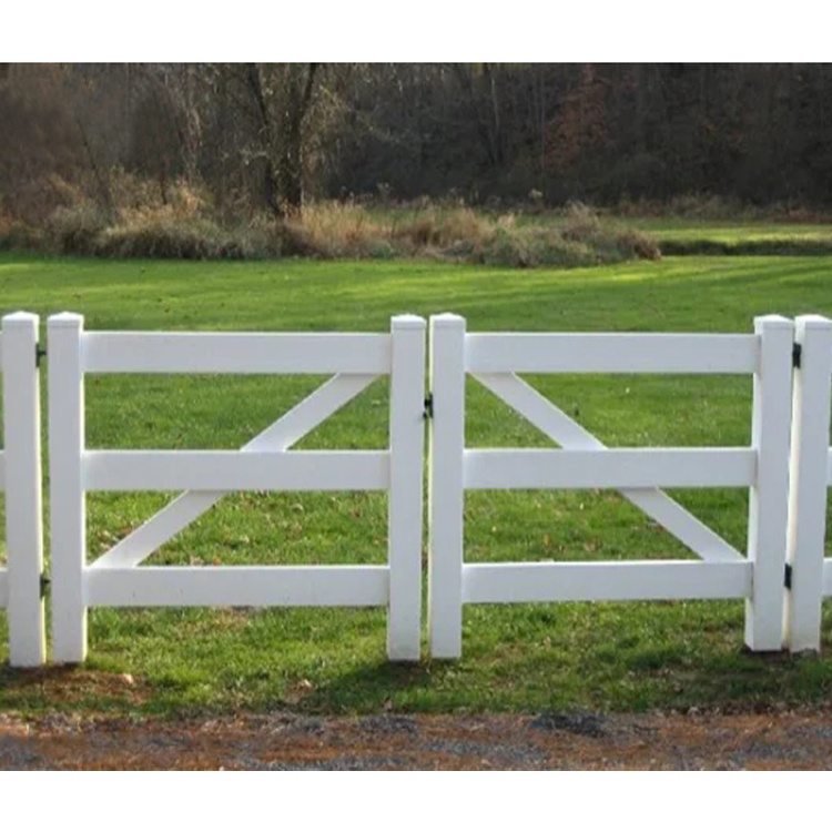 Eco friendly 100% Pure Virgin Vinyl 3-rail PVC Horse Fence