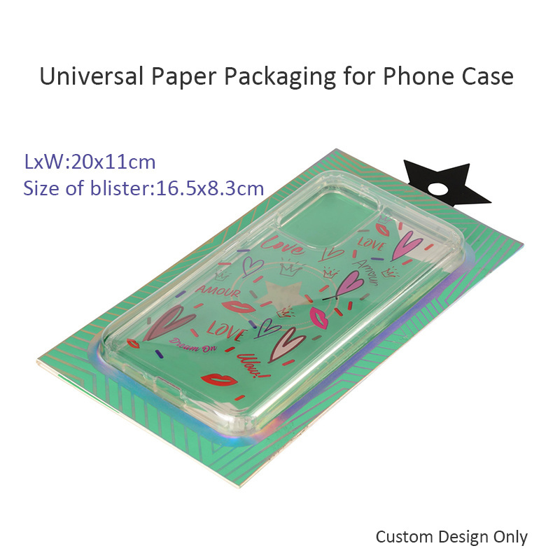 Custom Design Universal Retail Mobile Phone Case Packaging Box for iPhone 8 11 12 13 Pro Max