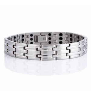 Vinterly Energy Health Wristband Carpal Tunnel Bangle Man Magnetic Stainless Steel Bracelet