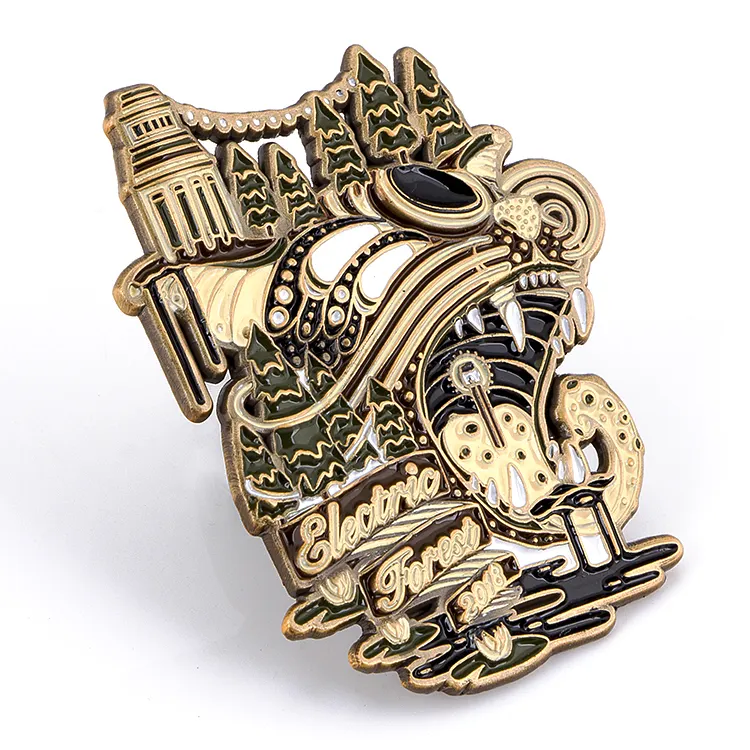 Wholesale Gifts Hat Women Clothes Badge Pins Custom Soft Enamel Book Metal Craft Pin