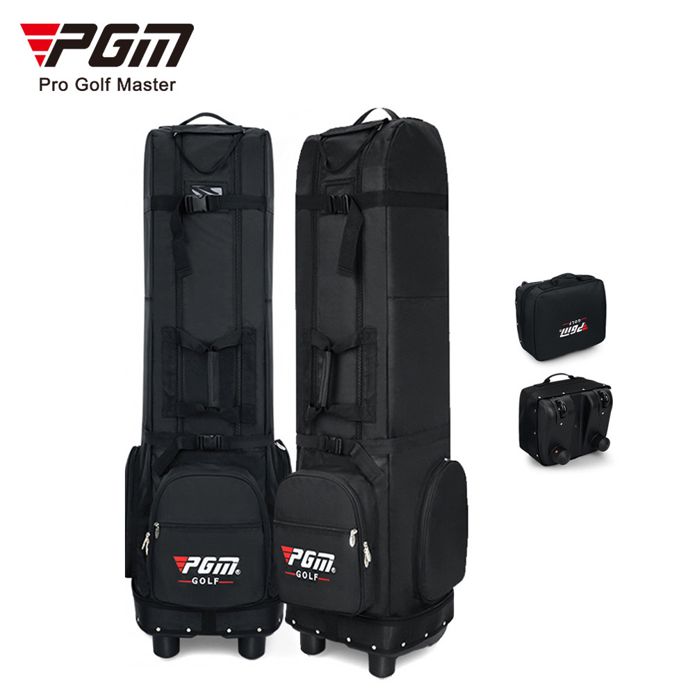 PGM golf travel bag with wheels durable nylon waterproof black golf travel cover bag tour golf bag