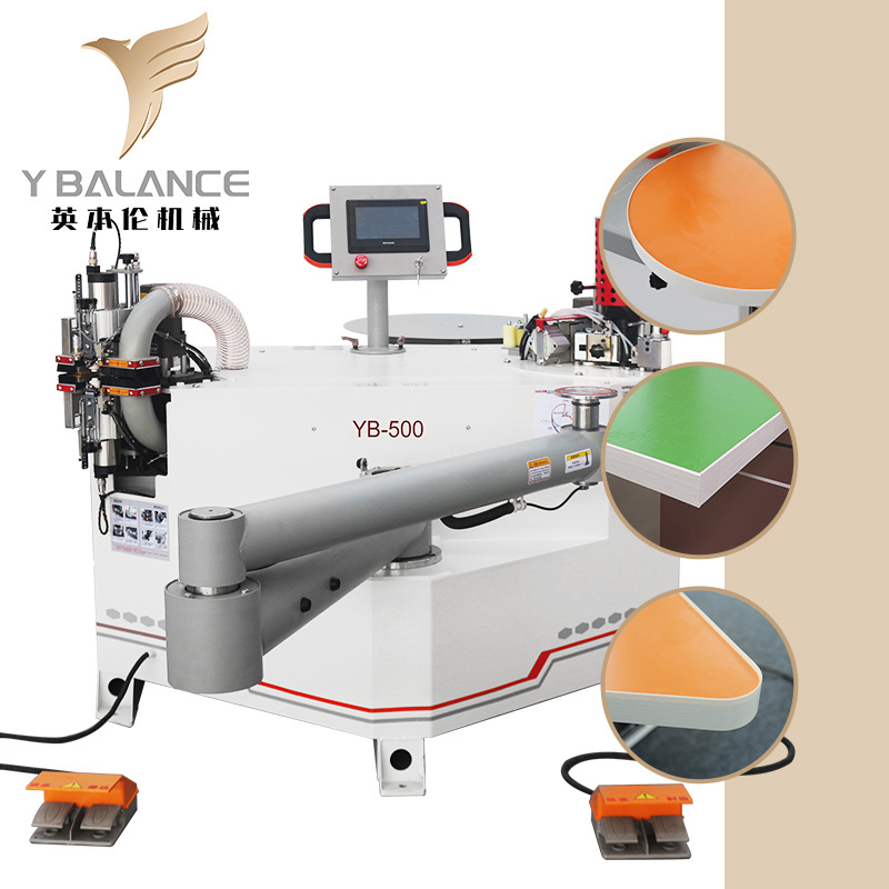 All in one woodworking curved straight trimming pvc wood automatic edge banding machine YB500