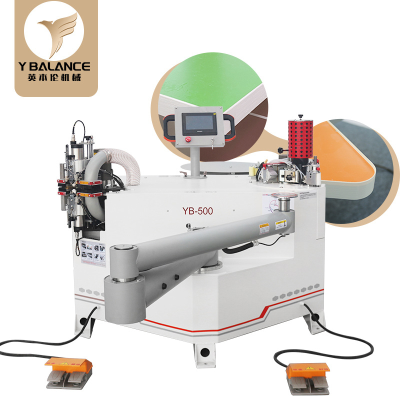 All in one woodworking curved straight trimming pvc wood automatic edge banding machine YB500