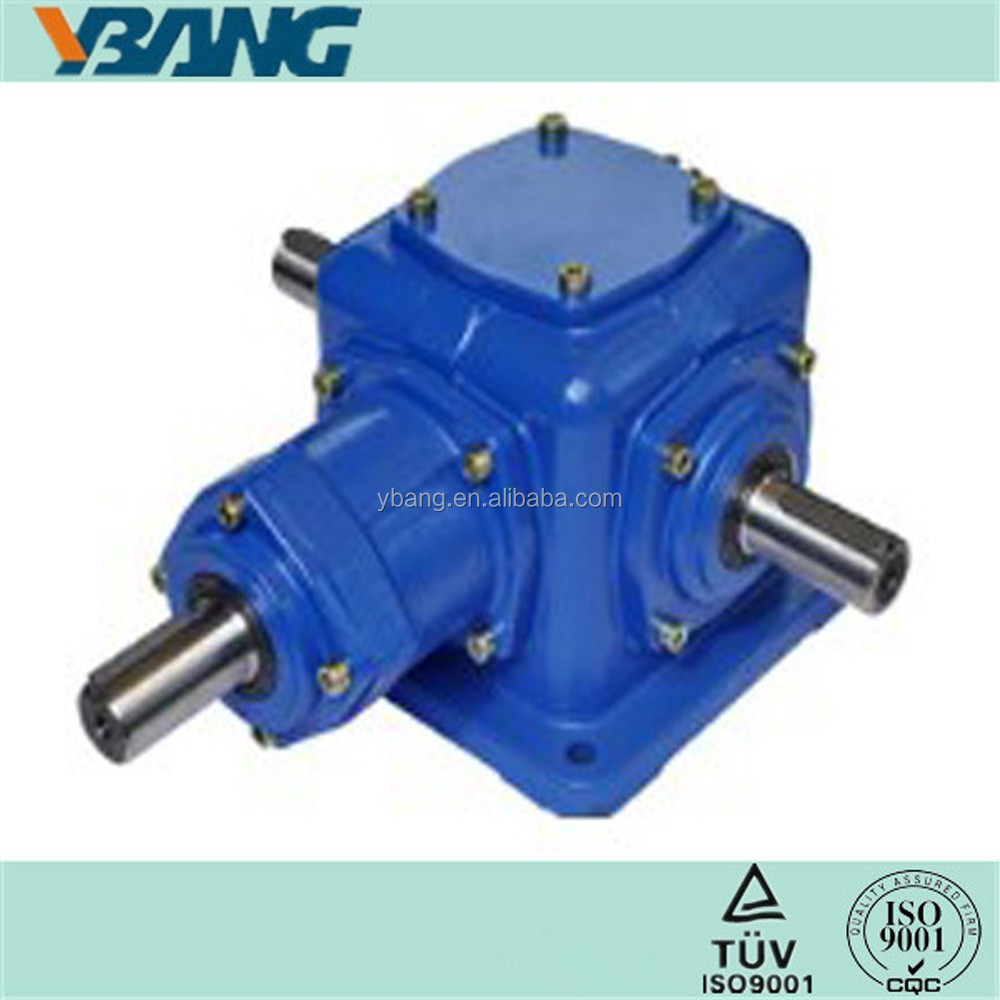 T series Speed Reduction Ratio 2:1 3:1 4:1 5:1 Right Angle Spiral Bevel Gearbox