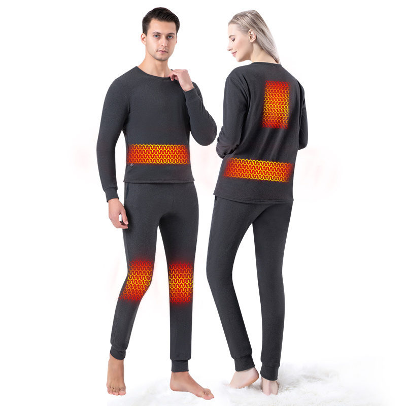 New Intelligent Heating Suits Thermal Clothes Men Women Outdoor USB Infrared Heating Suits cashmere thermal underwear