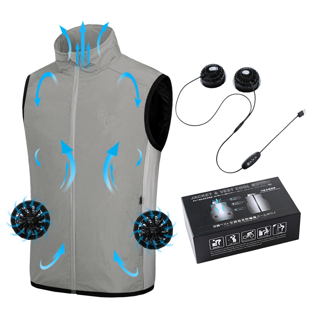 Summer outdoor recreation Cool air conditioning vest vest with USB charging fan suit