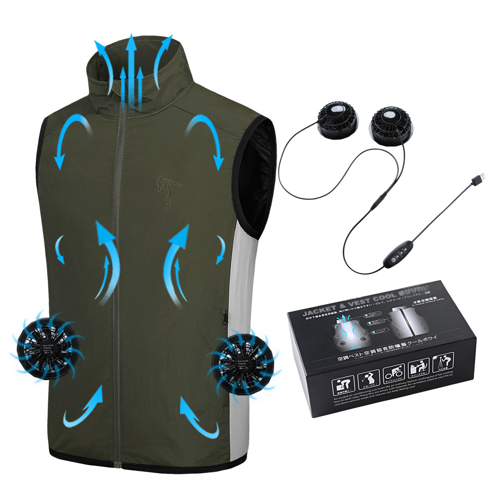 Summer outdoor recreation Cool air conditioning vest vest with USB charging fan suit