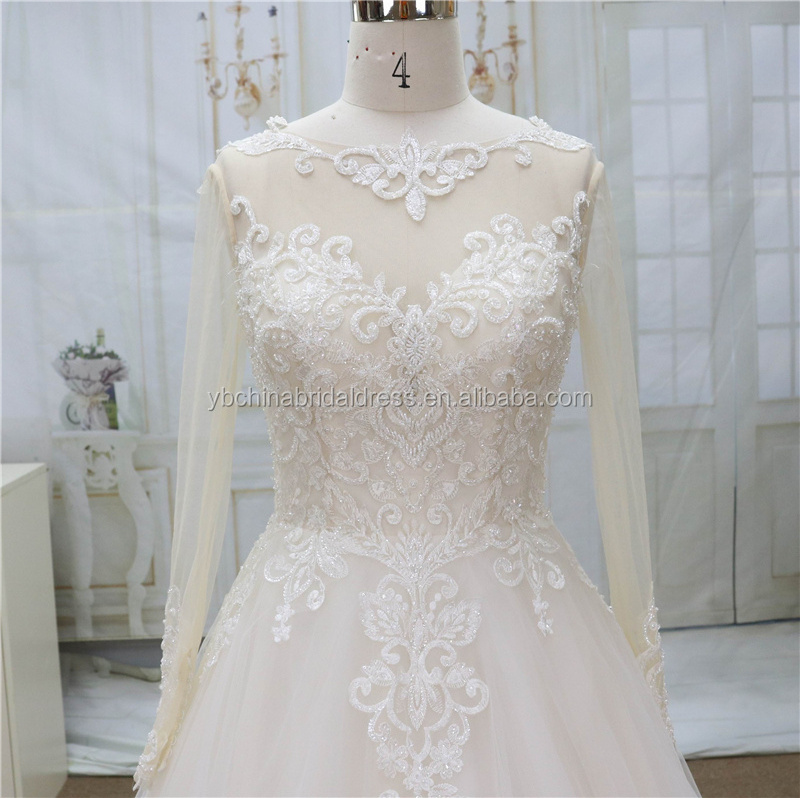 Luxury Crystal Wedding Dresses Turkey Istanbul Guangzhou Manufacturer Long Tail Ball Gown Wedding Dress For Women