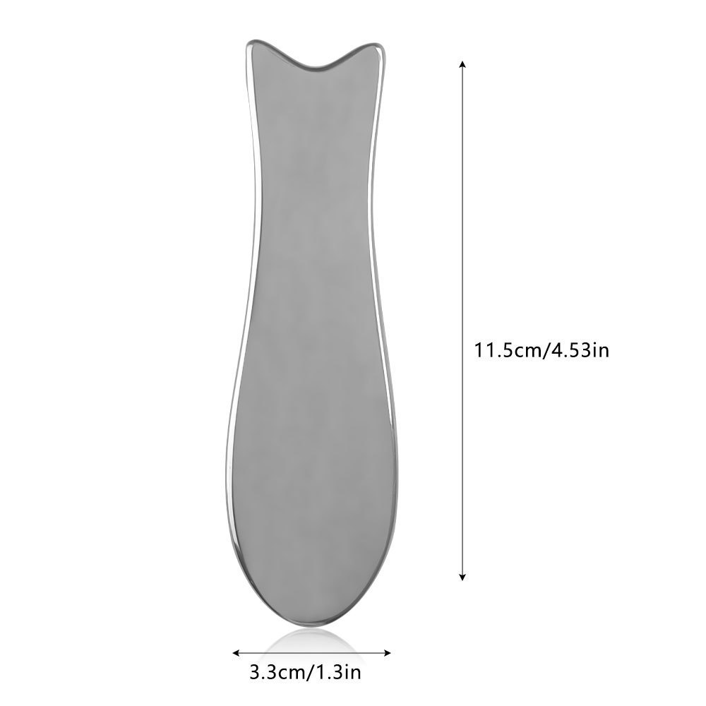 Beauty Face Neck Body Massage Tool Fish shape multi-functional facial scraping stainless steel gua sha massage tool