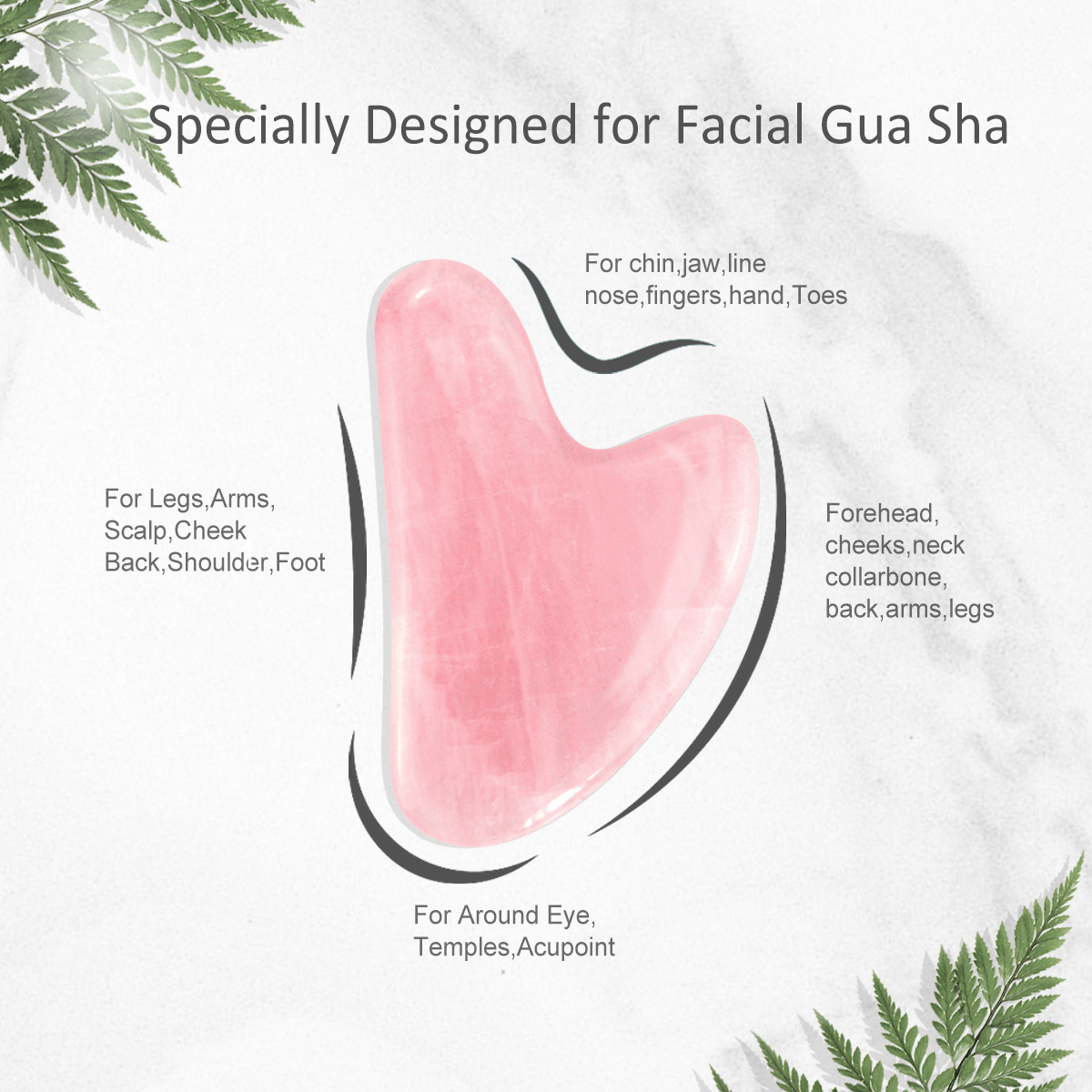 Natural Guasha Face Skincare Tool Custom Logo Jade Gua sha Set Wholesale Beauty Rose Quartz Gua Sha Stone Massager