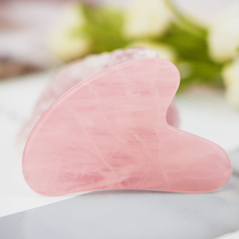 Natural Guasha Face Skincare Tool Custom Logo Jade Gua sha Set Wholesale Beauty Rose Quartz Gua Sha Stone Massager