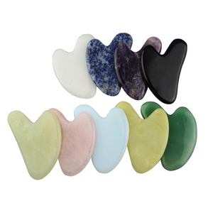 Gua Sha Custom Logo Massager Body Facial Tool Rose Quartz Guasha Jade Roller Stone Gua Sha Set