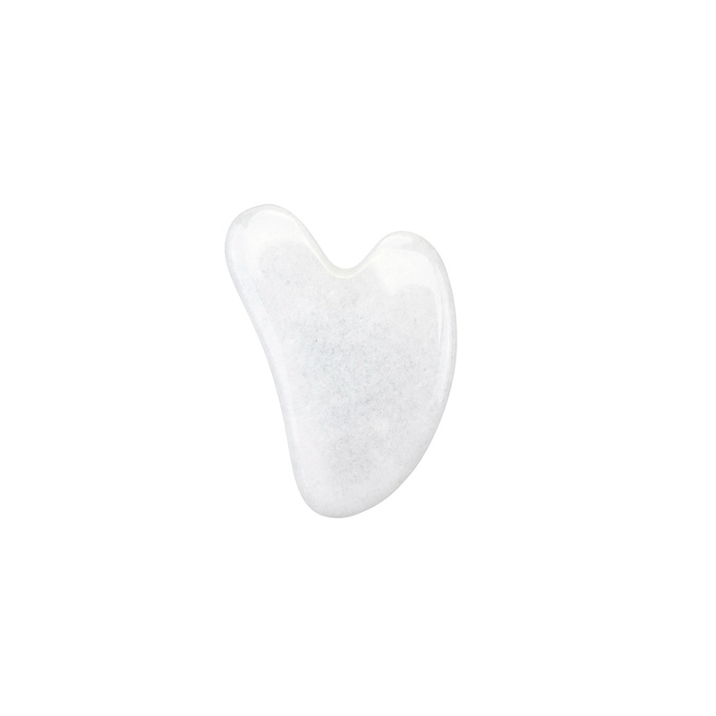 Custom Original Natural Stone new shape white gua sha jade guasha massage stone for skin