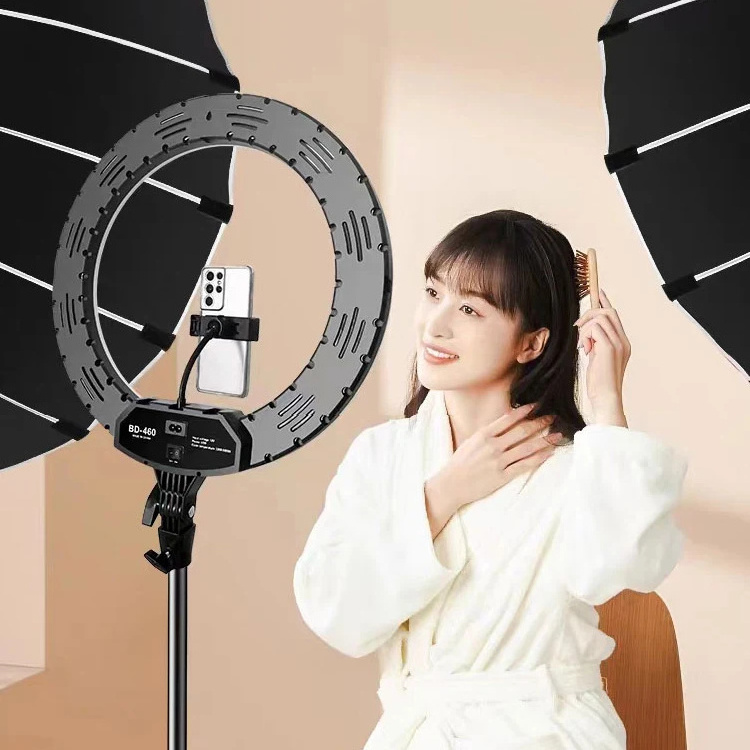 Black Silver Deep Parabolic Umbrella Softbox 16-rib Grid Photo Studio Photography Flash Light Live Streaming Equipment