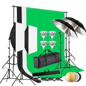 2x3M Softbox with LED Bulb 50-70cm Photography Lighting Kit for Photo Studio Accessories