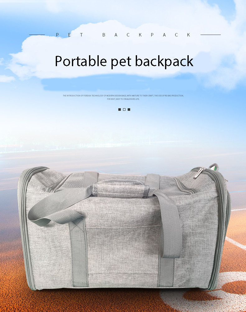 Ybgai Foldable Outing Breathable Portable Backpack Cat Bag Suitcase Bag Dog Travel Car Pet Bag