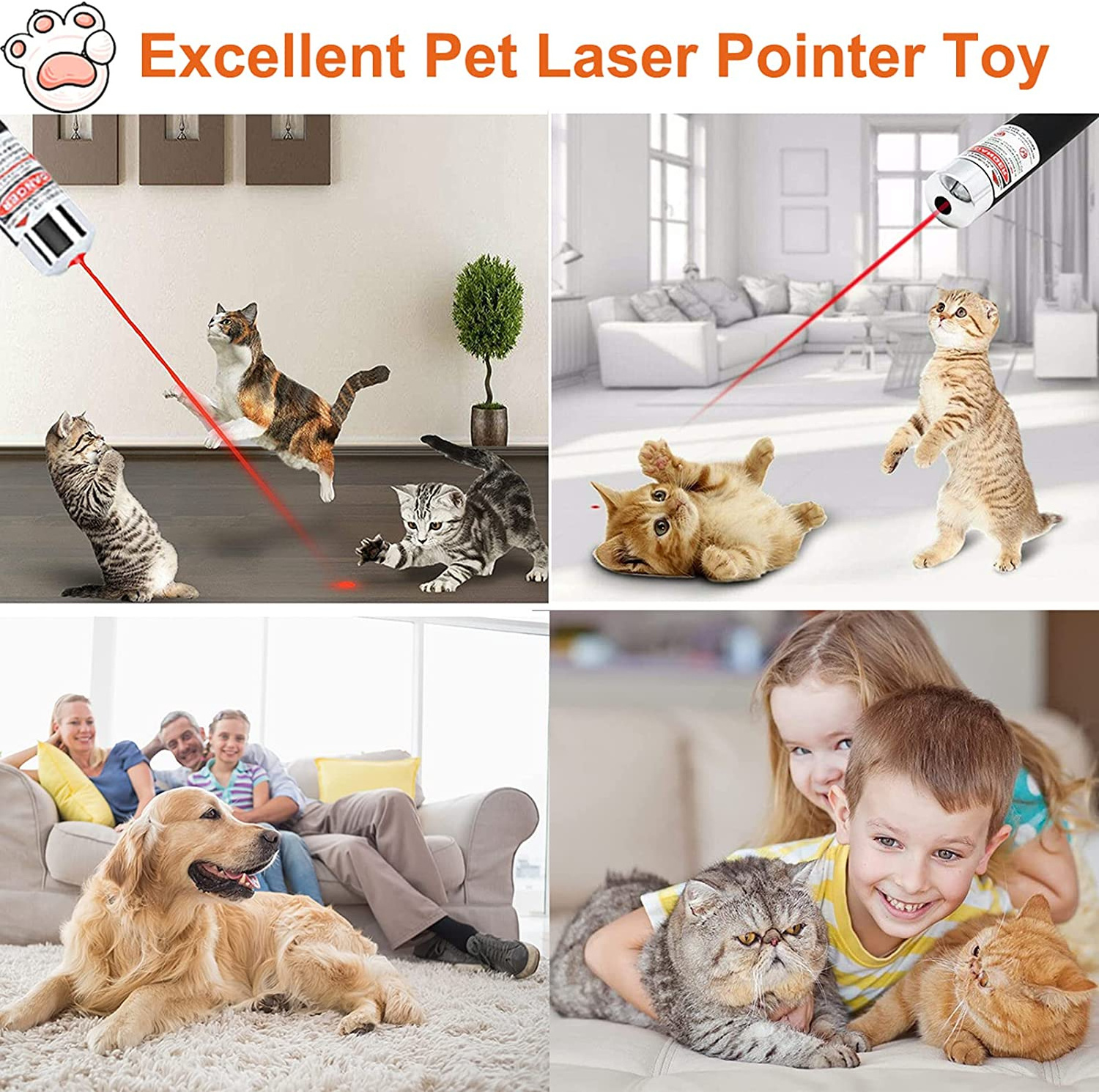 Ybgai High Power Laser Light Pen Playing Training Chaser Interactive Cat Toys for Indoor Cats Dogs Pet Pointer Toys Sustainable