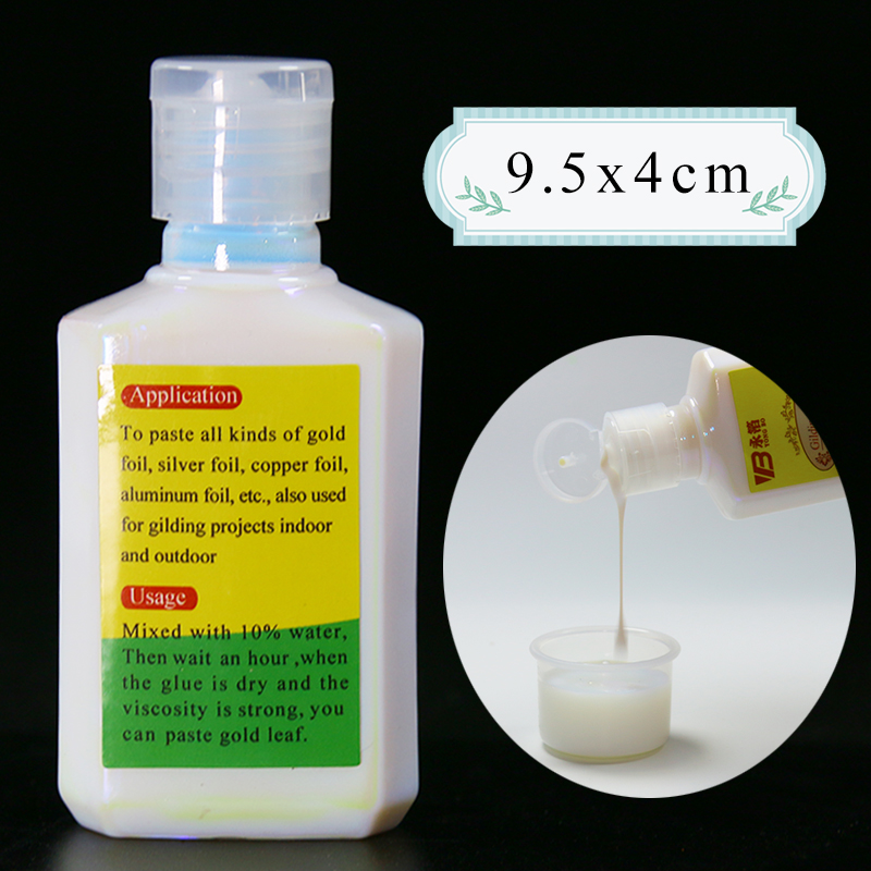 High Quality 60ml/Bottle Water-based Gilding Glue Adhesive Gold Leaf Foil Safe No Smell Water Glue