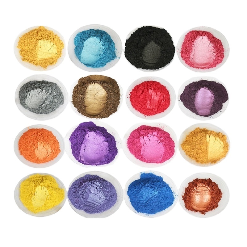 Wholesale 50g/bag Mica Powder Pigment Dyeing Cosmetic Grade Paint Eye Shadow Epoxy Slime Making Art Pearl Powder