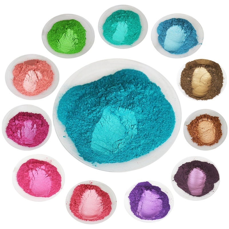 Wholesale 50g/bag Mica Powder Pigment Dyeing Cosmetic Grade Paint Eye Shadow Epoxy Slime Making Art Pearl Powder