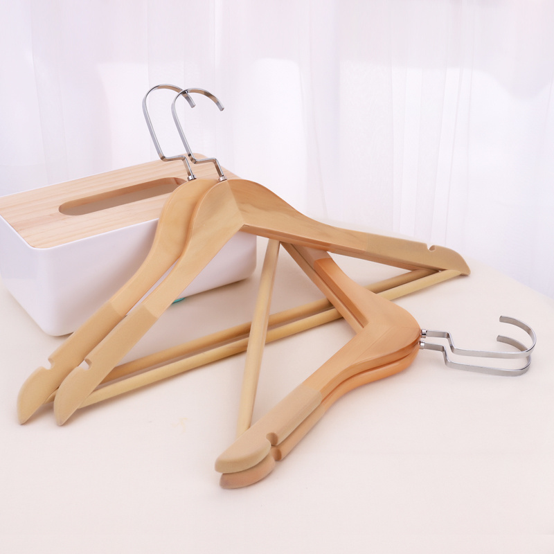 customized velvet coated suit wedding dress hanger wooden with pants bar