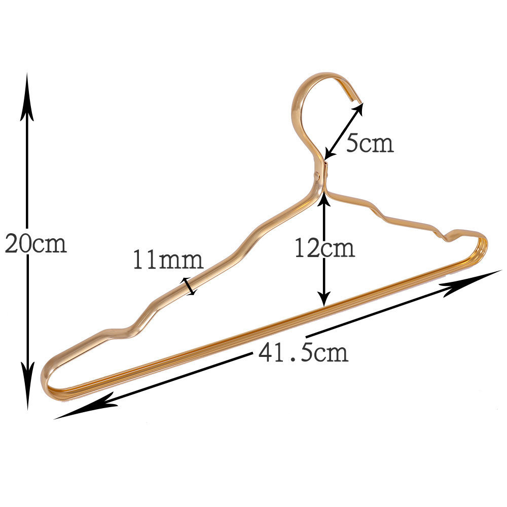 Space Saving Gold Pants Hangers Non-slip Metal Space aluminum hanger for mens