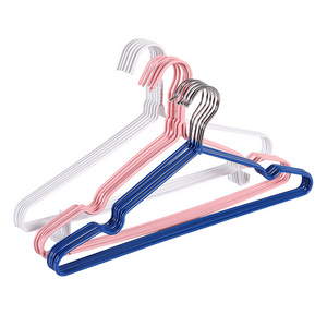 PVC Coating Clothes Hanger Rack Stand Non Slip Wire Metal Laundry Hanger