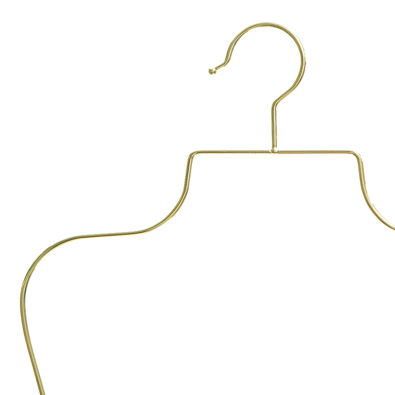 Top sale single shiny gold metal single hanger for swimsuit bikini display