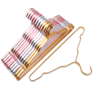 rose gold solid colorful light aluminum alloy clothes hanger metal for clothing