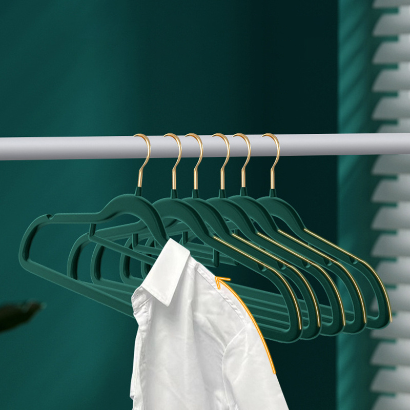 Pack Non-Slip Green Velvet Hangers For Jackets Pants Dress Clothes Home Storage Hanger